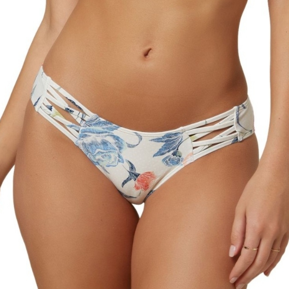 O'Neill Batik Floral Strappy Active Bikini Swimsuit Bottom